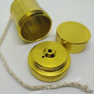 Kamp Malzemleri Mini Alkol Lamba Gold Renk - Görsel 3