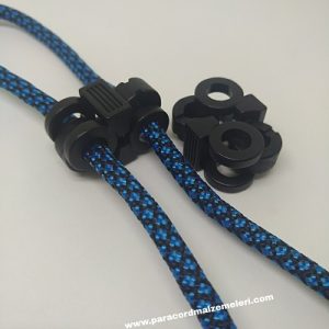 Paracord Bileklik Burgu Model Stopper Siyah Renk - Görsel 4