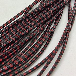 Kore İpi 1,5 mm Desenli Model Kırmızı Siyah Renk - Görsel 2