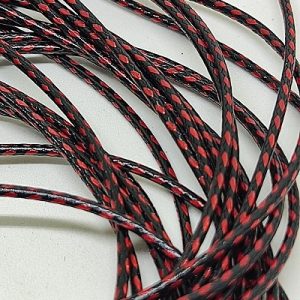 Kore İpi 1,5 mm Desenli Model Kırmızı Siyah Renk - Görsel 3