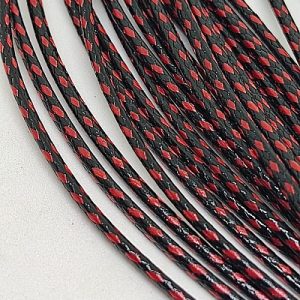Kore İpi 1,5 mm Desenli Model Kırmızı Siyah Renk - Görsel 1