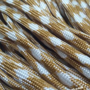Paracord 550 İp, Paracord Paraşüt Bileklik İpi Açık Kahve Beyaz Renk - Görsel 1