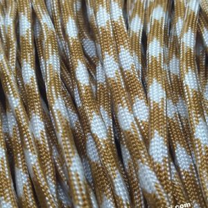 Paracord 550 İp, Paracord Paraşüt Bileklik İpi Açık Kahve Beyaz Renk - Görsel 2