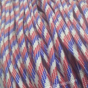 Paracord 550 İp, Paracord Paraşüt Bileklik İpi Beyaz Mavi Kırmızı Renk - Görsel 3