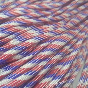 Paracord 550 İp, Paracord Paraşüt Bileklik İpi Beyaz Mavi Kırmızı Renk - Görsel 1