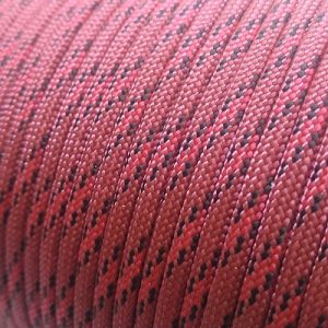 Paracord 550 İp, Paracord Paraşüt Bileklik İpi Bordo Renk Kırmızı Siyah Şeritli - Görsel 2