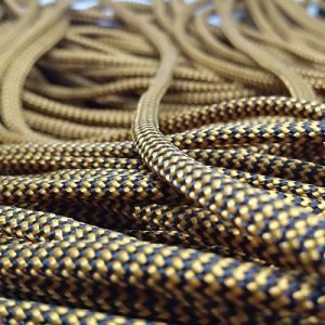 Paracord 550 İp, Paracord Paraşüt Bileklik İpi Fitilli Turuncu Siyah Renk - Görsel 1