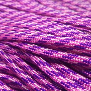 Paracord 550 İp, Paracord Paraşüt Bileklik İpi Mor Renk Pembe Burgu Desen - Görsel 2