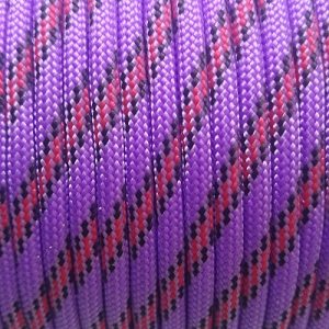 Paracord 550 İp, Paracord Paraşüt Bileklik İpi Mor Renk Kırmızı Siyah Şeritli - Görsel 2