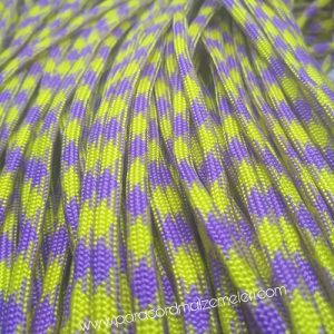Paracord 550 İp, Paracord Paraşüt Bileklik İpi Mor Sarı Renk - Görsel 3