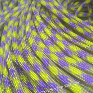 Paracord 550 İp, Paracord Paraşüt Bileklik İpi Mor Sarı Renk - Görsel 1