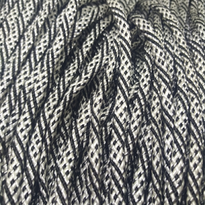 Paracord 550 İp, Paracord Paraşüt Bileklik İpi Siyah Beyaz Burgu Desen - Görsel 3