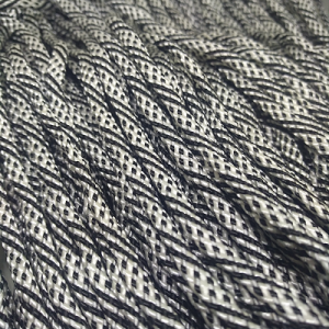 Paracord 550 İp, Paracord Paraşüt Bileklik İpi Siyah Beyaz Burgu Desen - Görsel 2