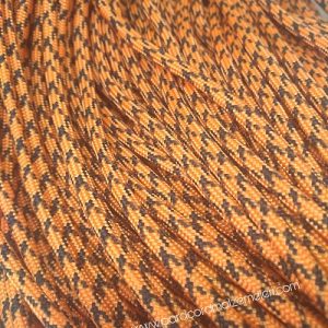 Paracord 550 İp, Paracord Paraşüt Bileklik İpi Koyu Turuncu Renk Siyah Burgu Şerit - Görsel 4