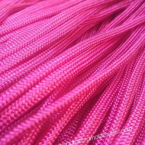 PARACORD İP , PARACORD 550 lb PARAŞÜT BİLEKLİK İPİ ŞEKER PEMBE PARLAK RENK - Görsel 1