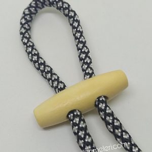 PARACORD BİLEKLİK AKSESUAR AHŞAP DÜĞME KLİPS - Görsel 3