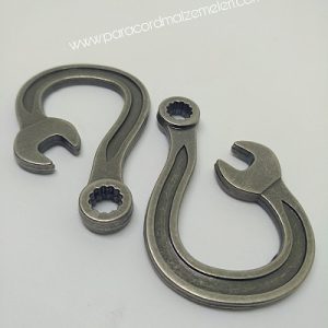 Paracord Aksesuar Anahtar Model Cüzdan ve Anahtarlık Askısı Gümüş Renk - Görsel 3