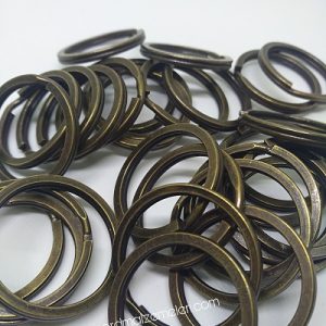 PARACORD ANAHTARLIK YÜZÜK HALKASI 30 mm ANTİK BRONZ RENK - Görsel 2