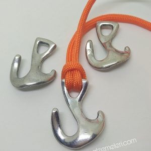Paracord Aksesuar Antik Çapa Klips Gümüş Renk - Görsel 6