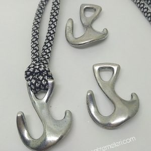 Paracord Aksesuar Antik Çapa Klips Gümüş Renk - Görsel 5
