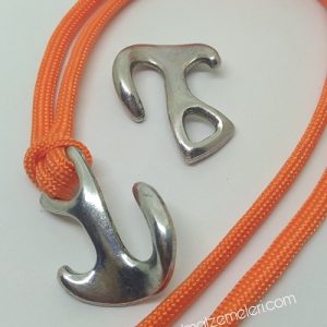 Paracord Aksesuar Antik Çapa Klips Gümüş Renk - Görsel 3