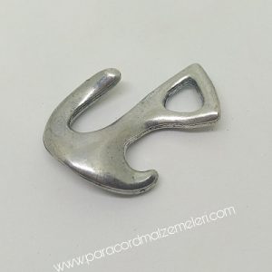 Paracord Aksesuar Antik Çapa Klips Gümüş Renk - Görsel 1