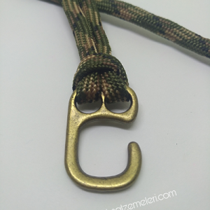 PARACORD BİLEKLİK AKSESUAR YATIK KELEPÇE KLİPS BRONZ RENK - Görsel 3