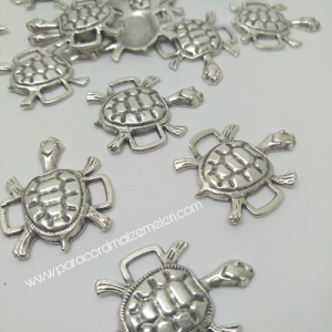 PARACORD AKSESUAR KAPLUMBAĞA MODEL GÜMÜŞ RENK - Görsel 3