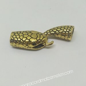 Paracord Aksesuar Klips Yılan Model A Bronz Renk - Görsel 7