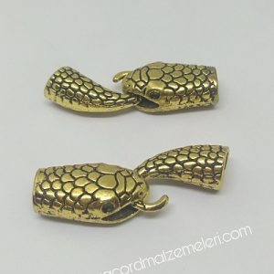 Paracord Aksesuar Klips Yılan Model A Bronz Renk - Görsel 2