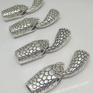 Paracord Aksesuar Klips Yılan Model A Gümüş Renk - Görsel 9