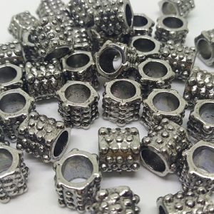 PARACORD AKSESUAR NOKTA DESEN SİLİNDİR MODEL BONCUK - Görsel 3