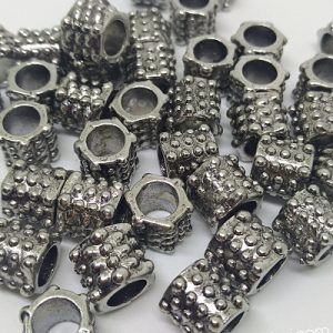 PARACORD AKSESUAR NOKTA DESEN SİLİNDİR MODEL BONCUK - Görsel 1