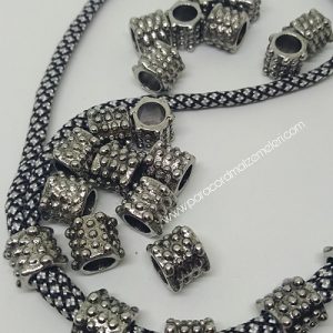 PARACORD AKSESUAR NOKTA DESEN SİLİNDİR MODEL BONCUK - Görsel 2