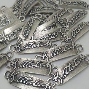 PARACORD AKSESUAR ATATÜRK İMZA GÜMÜŞ RENK - Görsel 1