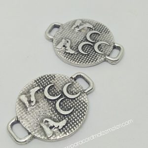 PARACORD BİLEKLİK AKSESUAR ÇİFT KURT 3 HİLAL GÜMÜŞ RENK - Görsel 8