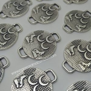 PARACORD BİLEKLİK AKSESUAR ÇİFT KURT 3 HİLAL GÜMÜŞ RENK - Görsel 7