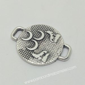 PARACORD BİLEKLİK AKSESUAR ÇİFT KURT 3 HİLAL GÜMÜŞ RENK - Görsel 6