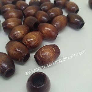 PARACORD BİLEKLİK AKSESUAR AHŞAP BONCUK SİLİNDİR MODEL - Görsel 3