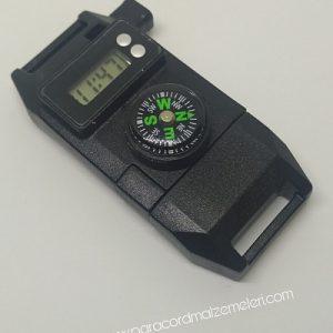 PARACORD BİLEKLİK AKSESUAR ATEŞ BAŞLATICI, SAAT, PUSULA, DÜDÜK ve BIÇAK ÖZELLİKLİ KLİPS - Görsel 6