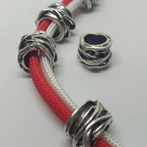 PARACORD BİLEKLİK AKSESUAR BONCUK DIŞ BUDAK GÜMÜŞ RENK - Görsel 2