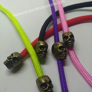 Paracord Bileklik Aksesuar Mini Boy Kuru Kafa Bronz Renk - Görsel 5