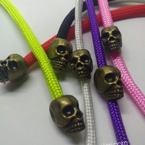 Paracord Bileklik Aksesuar Mini Boy Kuru Kafa Bronz Renk - Görsel 1