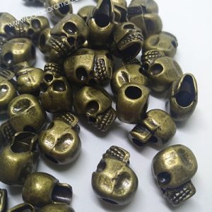 Paracord Bileklik Aksesuar Mini Boy Kuru Kafa Bronz Renk - Görsel 4