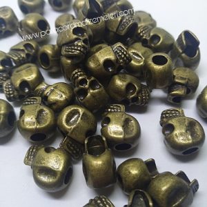 Paracord Bileklik Aksesuar Mini Boy Kuru Kafa Bronz Renk - Görsel 2