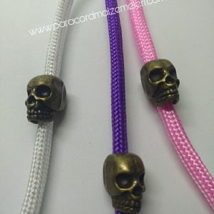 Paracord Bileklik Aksesuar Mini Boy Kuru Kafa Bronz Renk - Görsel 3