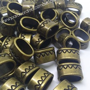 Paracord Aksesuar Boncuk Sıra Dağlar Model Bronz Renk  - Görsel 3