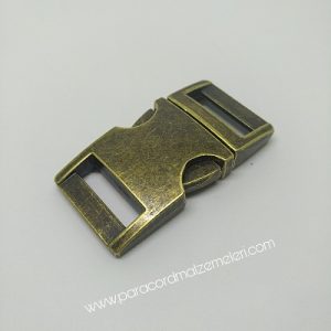 PARACORD BİLEKLİK AKSESUAR BÜYÜK BOY TOKA KLİPS ANTİK BRONZ RENK - Görsel 5