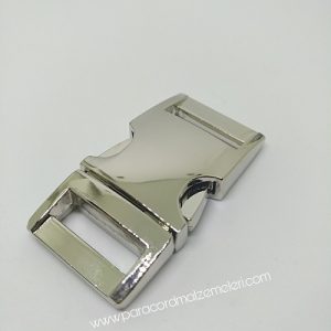 PARACORD BİLEKLİK AKSESUAR BÜYÜK BOY TOKA KLİPS GÜMÜŞ RENK - Görsel 4