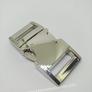 PARACORD BİLEKLİK AKSESUAR BÜYÜK BOY TOKA KLİPS GÜMÜŞ RENK - Görsel 6